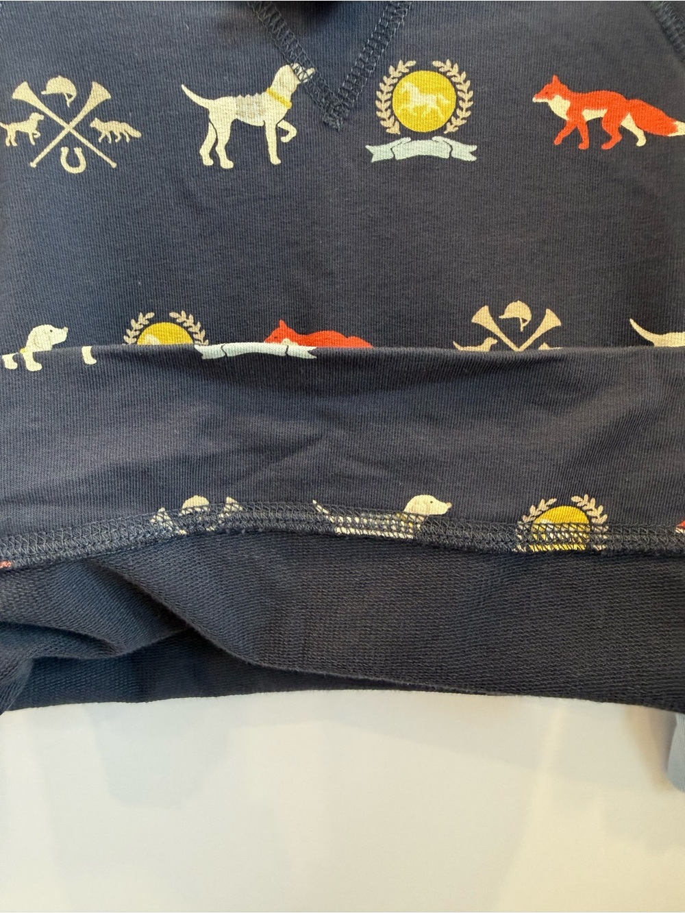 The Beaufort Bonnet Company Navy Equestrian Print Cassidy Crewneck - Picture 5 of 5